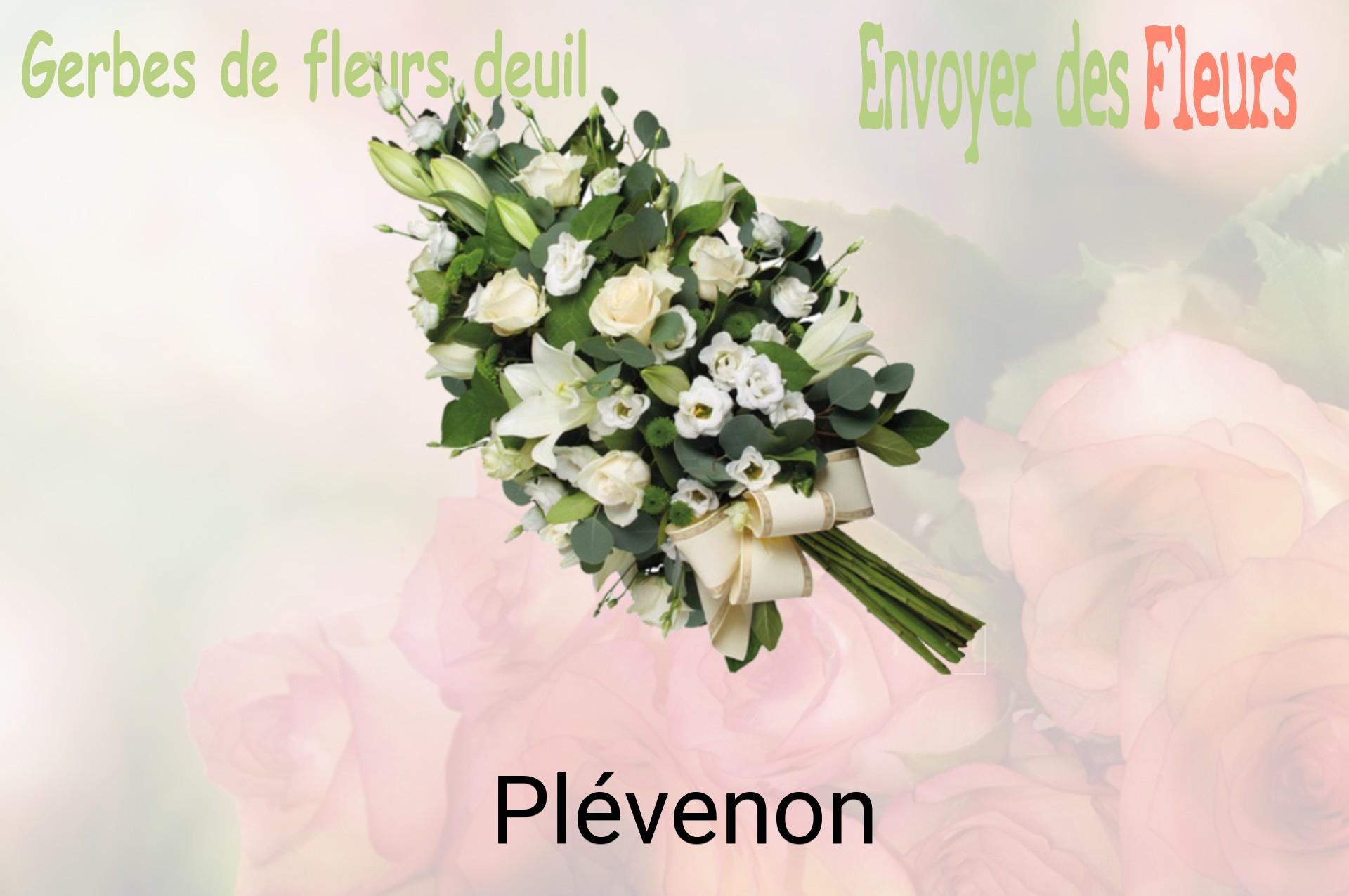 Gerbe de fleurs de deuil livrée à Plévenon